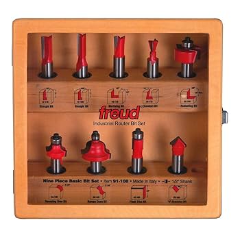 Freud 9 Piece Basic Bit Set - Ideal for Beginners, DIYers